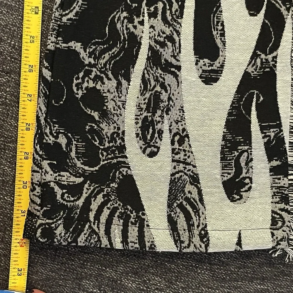 Rebel Vengeance Pants Mens 28x32 Black Flame Tapestry Cargo Gothic Stacked Fit